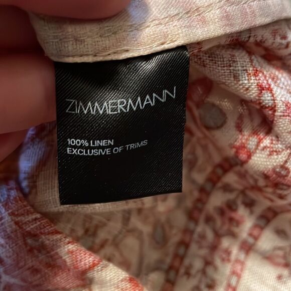 Zimmermann Tulsi Border Linen Midi Dress Jour-Echelle - Picture 8 of 9